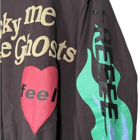 Lucky Me I See Ghosts Camp Flog Gnaw NOV 11 Gray Hooded Sweatshirt - Picture 4 of 6